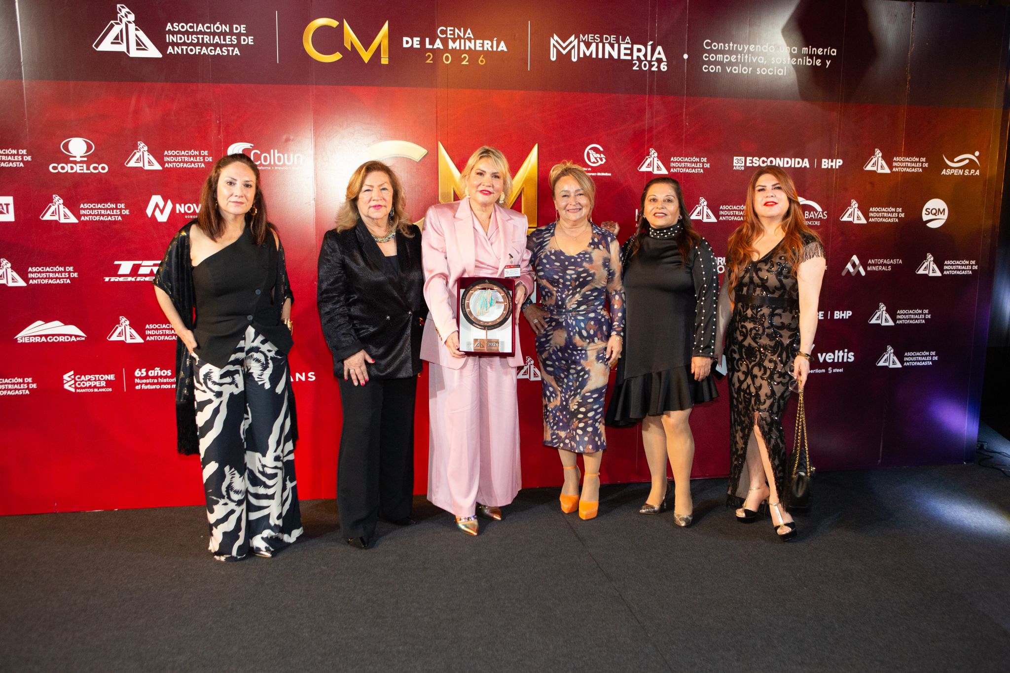 Teresa Gajardo durante la Cena de la Minería